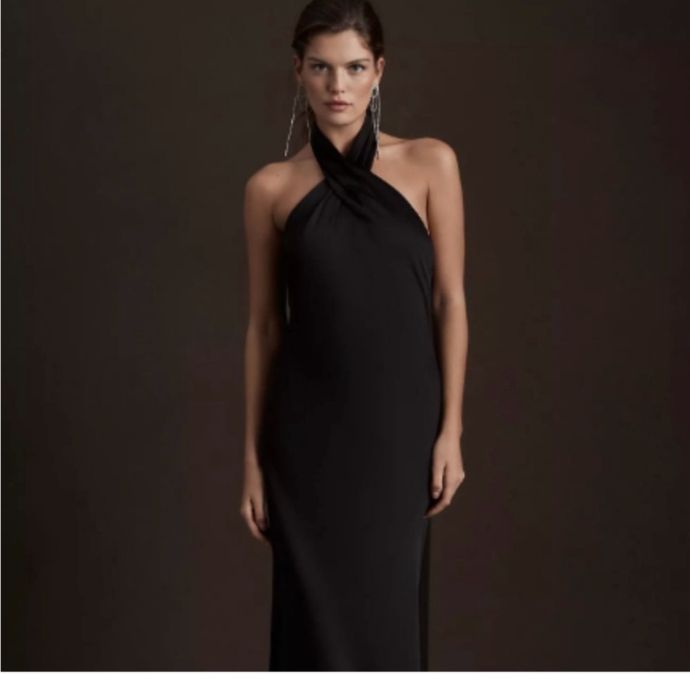 BHLDN Strapless Black Dress
